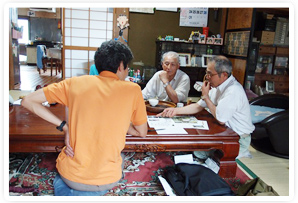 鮭川旅情の取材を通じて、村の方々を訪問。いろいろな話しを聞くいい機会でもあるそうです。