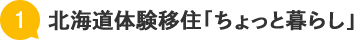 北海道体験移住「ちょっと暮らし」