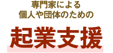 専門家による個人や団体のための起業支援