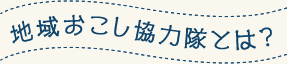 地域おこし協力隊とは？