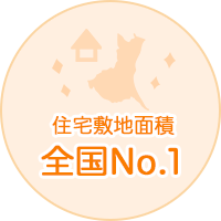 住宅敷地面積
全国No.1