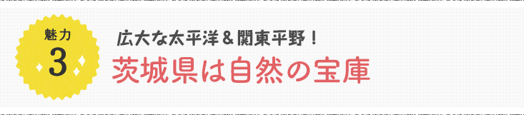 魅力3 広大な太平洋＆関東平野！茨城県は自然の宝庫