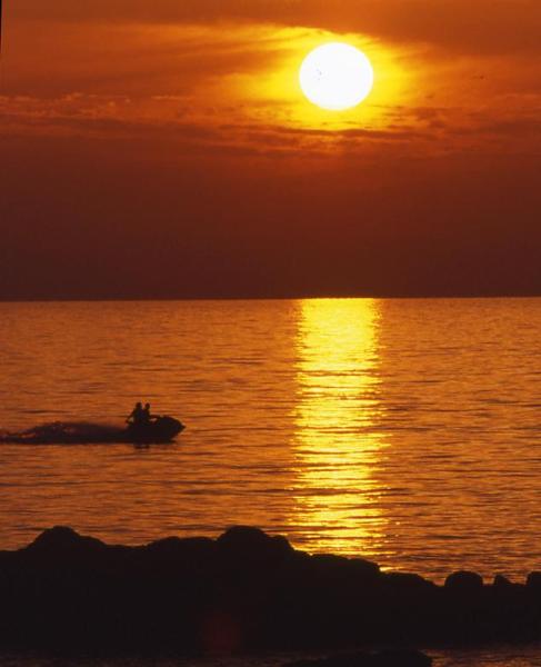 黄金岬の夕陽