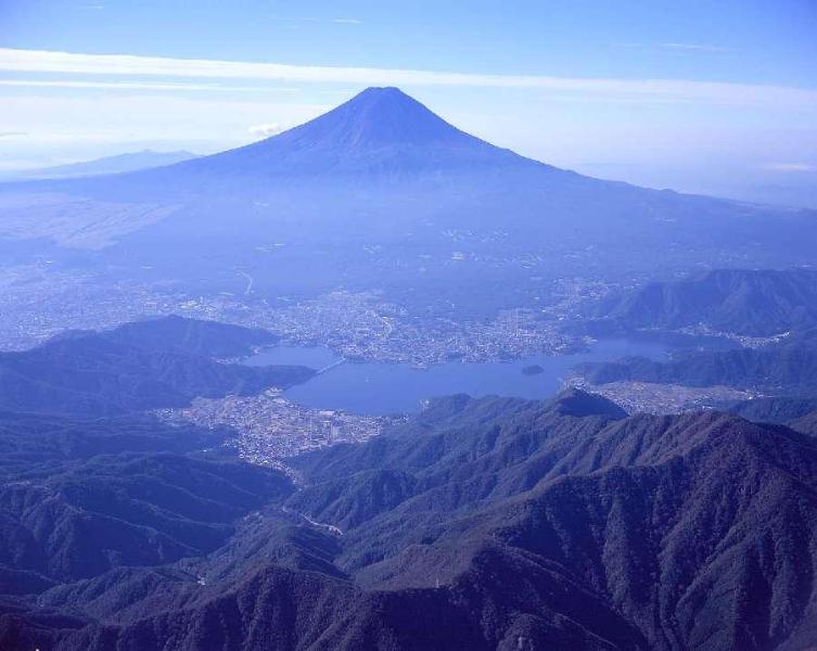 空からみた富士河口湖町
