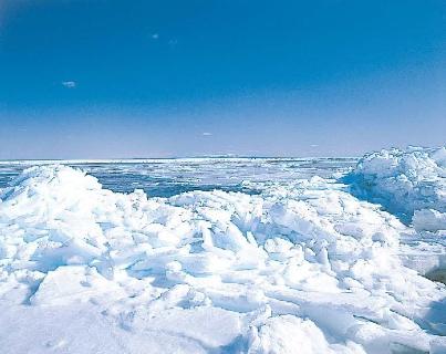 根室海峡に浮かぶ流氷
