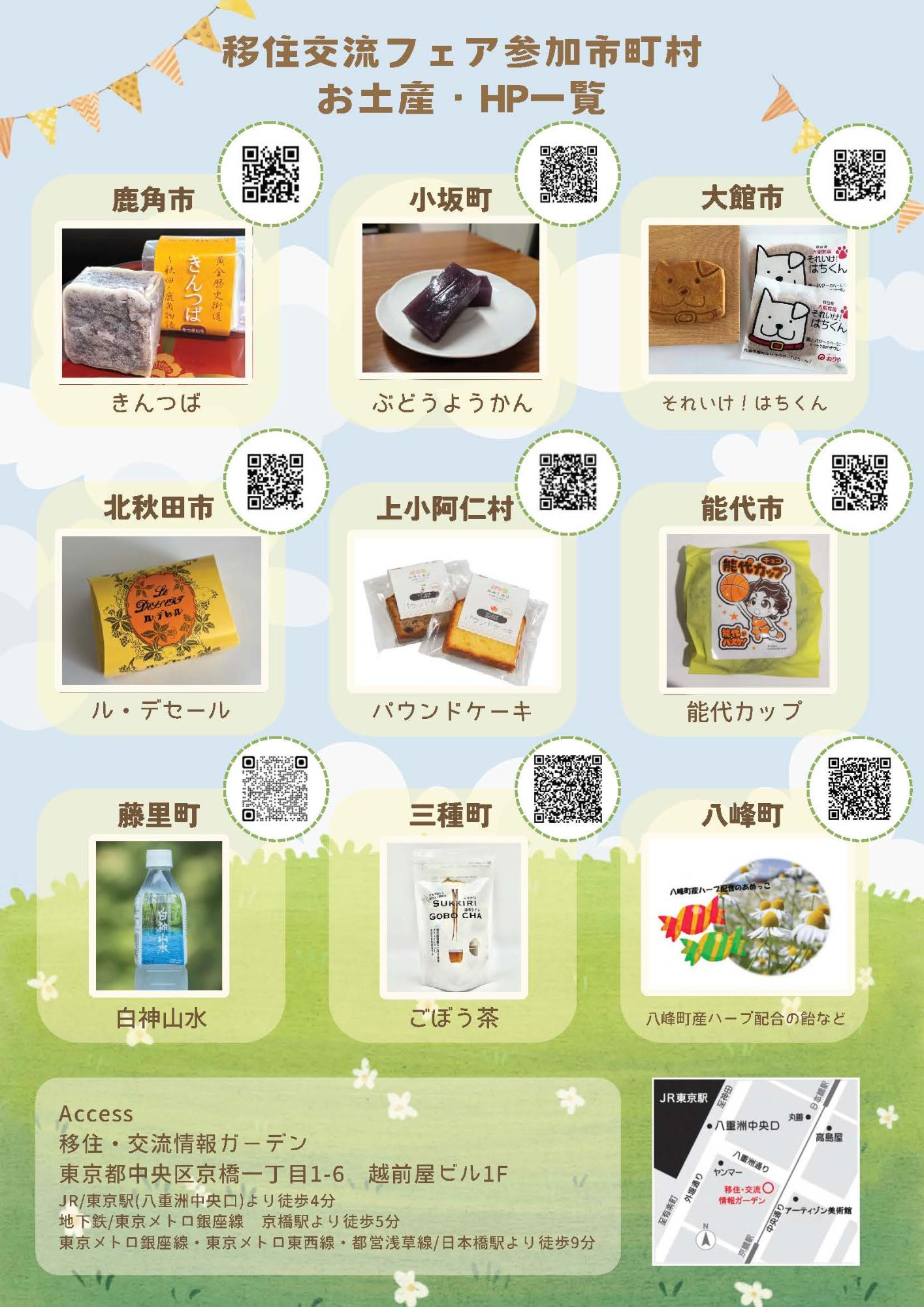 あきた県北合同移住交流フェアのチラシその２
