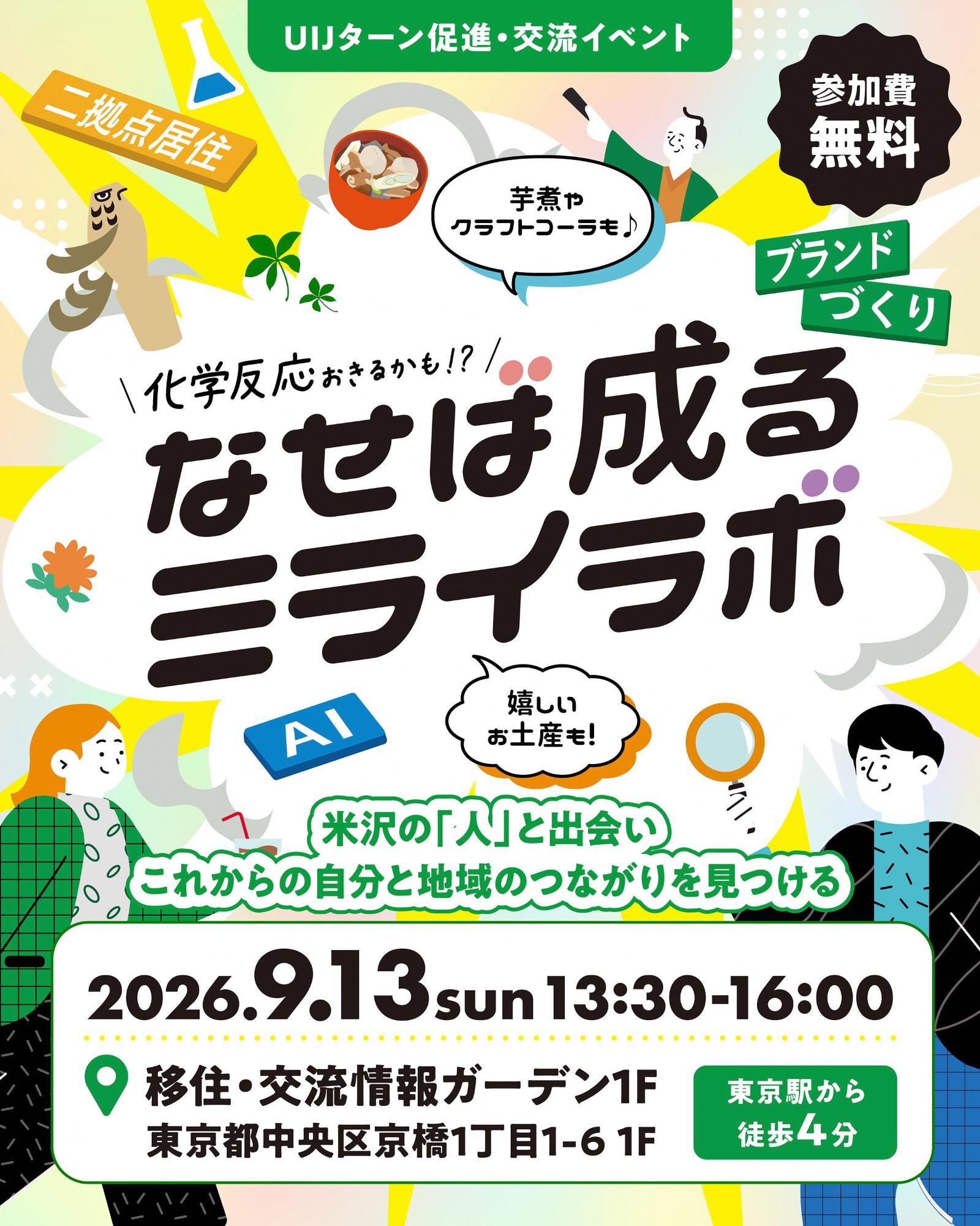 （イメージ）(令和8年9月13日 山形県米沢市)　「なせば成るミライラボ」vol.1～なんか山形・米沢編